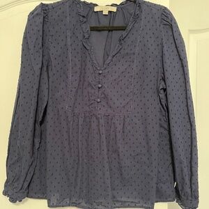 Loft Navy Blouse